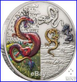 2019 Mythical Dragons The Four Dragons 2oz Silver Coin Mintage of 2,000