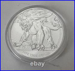 2019 Niue $10 Judah Roaring Lion 5 oz. 9999 Silver BU Coin (Encased) Minted 1000