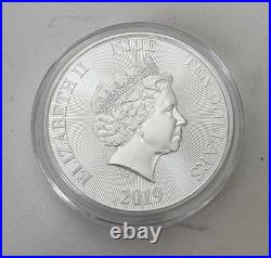 2019 Niue $10 Judah Roaring Lion 5 oz. 9999 Silver BU Coin (Encased) Minted 1000