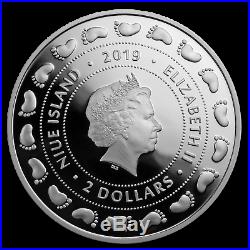 2019 Niue 1 oz Silver Proof Crystal Coin Newborn Baby SKU#187222