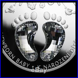 2019 Niue 1 oz Silver Proof Crystal Coin Newborn Baby SKU#187222