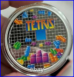 2019 Niue 1oz. 999 Fine Silver Proof Coin Tetris 35th Anniversary