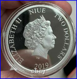 2019 Niue 1oz. 999 Fine Silver Proof Coin Tetris 35th Anniversary
