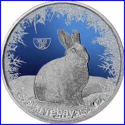 2019 Niue $2 Arctic Hare 1 Oz Silver Colored Coin Polar Wildlife Fauna WWF RARE 2019 Niue $2 Arctic Hare 1 Oz Silver Colored Coin Polar Wildlife Fauna WWF RARE