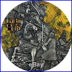 2019 Niue 3 Ounce Lu Bu Warriors of China Colored High Relief Silver Coin