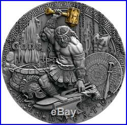 2019 Niue Hephaestus Ultra High Relief Silver Coin Gods Series (3 Of 3)