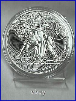 2019 Niue High Relief Roaring Lion 5 oz Silver Coin only 1000 mintage