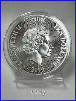 2019 Niue High Relief Roaring Lion 5 oz Silver Coin only 1000 mintage