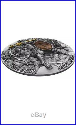 2019 Niue Island 5$ Woman Warrior Amazons 2oz Silver Coin presale