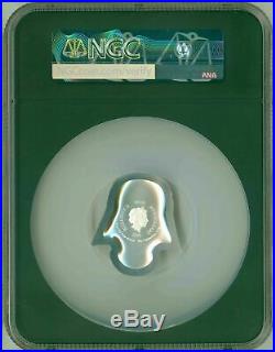 2019 Niue Silver $5 Star Wars Darth Vader Helmet UHR MS 70 FR NGC Coin