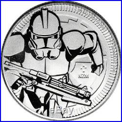 2019 Niue Silver Star Wars Clone Trooper 1 oz $2 BU 1 Roll 25 Coins in Mint Tube