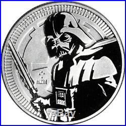 2019 Niue Silver Star Wars Darth Vader 1 oz $2 BU 1 Roll 25 Coins in Mint Tube