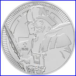 2019 Niue Silver Star Wars Darth Vader 1 oz $2 BU Five 5 Coins