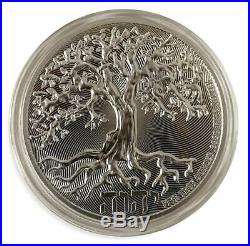 2019 Niue. Tree of Life. 5 oz. 9999 Silver Coin High Relief 1,000 minted