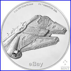 2019 Star Wars Millennium Falcon Ultra High Relief 2 oz Silver Coin
