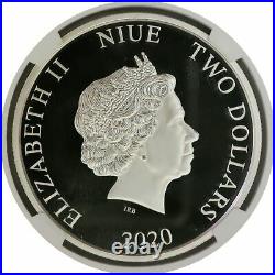 2020 $2 Niue Proof Mortal Kombat Colorized Coin 1 oz. 999 Silver NGC PF70 UC FR