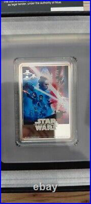 2020 $2 Niue Star Wars The Rise Of Skywalker Poster 1 oz. 999 Silver Bar