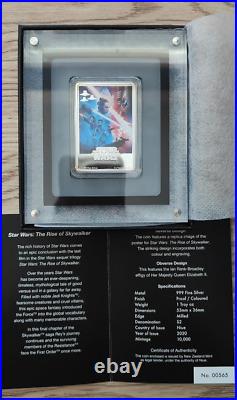 2020 $2 Niue Star Wars The Rise Of Skywalker Poster 1 oz. 999 Silver Bar