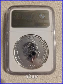 2020 $2 Silver Niue Star Wars Boba Fett NGC MS70