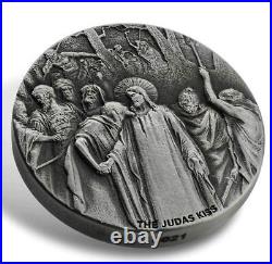 2020 2 oz. 999 Silver Coin The Judas Kiss Biblical Coin Series #A493