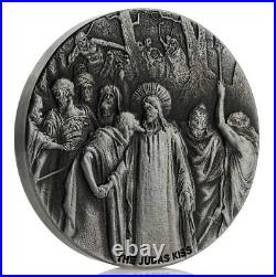 2020 2 oz. 999 Silver Coin The Judas Kiss Biblical Coin Series #A493