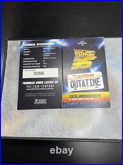 2020 2 oz Silver Back to the Future License Plate 35th Anniversary $2 Niue