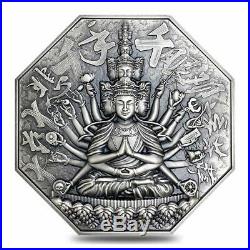 2020 5 oz Silver Niue Goddess of Mercy Eight Protectors High Relief $10 Coin