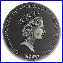 2020 BIBLICAL COIN SERIES JESUS WALKING ON THE SEA2 oz NIUE SILVER-NEWithORIG PACK