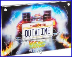 2020 Back To The Future Outatime License Plate 2 Oz. Silver Coin With Ogp