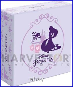 2020 Disney Princess With Gemstone Rapunzel 1 Oz. Silver Coin Ogp Coa -6th