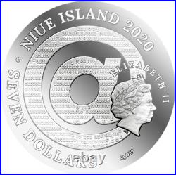 2020 GOLDEN TEARS Matrix Art Gustav Klimt 3 oz. 999 Silver Coin Niue Proof