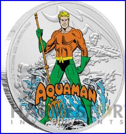 2020 Justice League 60th Anniversary Aquaman 1 Oz. Silver Coin Third