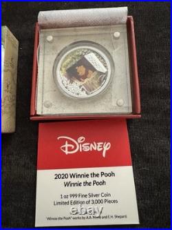 2020 NIUE $2 Disney WINNIE THE POOH 1 OZ. 999 Silver Proof Coin WithBox & COA 2020 NIUE $2 Disney WINNIE THE POOH 1 OZ. 999 Silver Proof Coin WithBox & COA