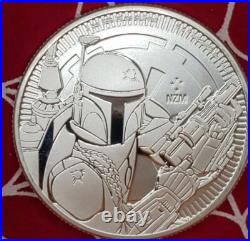 2020 NIUE STAR WARS BOBA FETT MANDALORIAN? 1 Oz Silver Coin Padawan should read