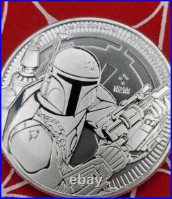 2020 NIUE STAR WARS BOBA FETT MANDALORIAN? 1 Oz Silver Coin Padawan should read
