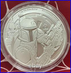 2020 NIUE STAR WARS BOBA FETT MANDALORIAN? 1 Oz Silver Coin Padawan should read