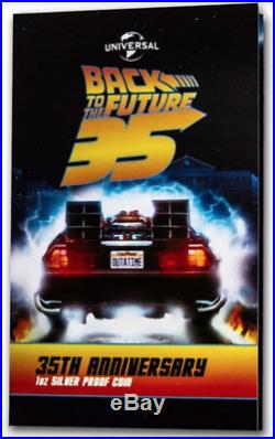 2020 Niue 1 oz Silver $2 Back to the Future 35 Anniversary Proof