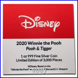 2020 Niue 1 oz Silver $2 Disney Winnie the Pooh Pooh & Tigger SKU#216071