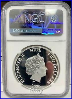 2020 Niue $2 Lunar Year of the Rat Colorized 1 oz Silver Proof Coin NGC PF 70