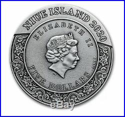 2020 Niue 2 oz Antique Silver Four Heavenly Kings Duowentian First coin EBUX