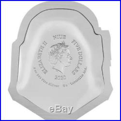 2020 Niue 2 oz Boba Fett Star Wars Helmets Ultra High Relief Silver Coin