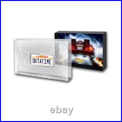 2020 Niue 2 oz Silver $2 Back to the Future License Plate