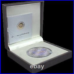 2020 Niue $5 Mandala Owl 2 oz. 999 Silver Proof Coin withGemstone Mintage 500