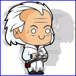 2020 Niue Back To The Future Marty McFly & Doc Brown 1oz Silver Chibi 2 Coin Set
