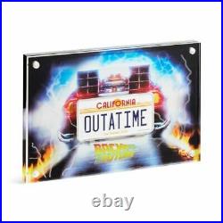 2020 Niue Back to the Future License Plate 35th Annv 2oz Silver Coin/Bar Licence