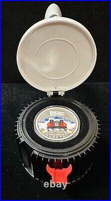 2020 Niue Back to the Future Mr. Fusion Colorized 1oz. 999 Silver Coin withDisplay