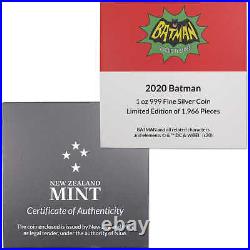 2020 Niue Batman Classic TV Series Batusi 1 oz. 999 Silver $2 Proof Coin COA
