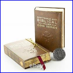2020 Niue Biblical Coin Series Christ in Synagogue HR 2 oz Silver Antiqued