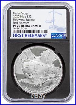 2020 Niue Harry Potter Hogwarts Express 1oz Silver Proof $2 Coin NGC PF70 UC BC