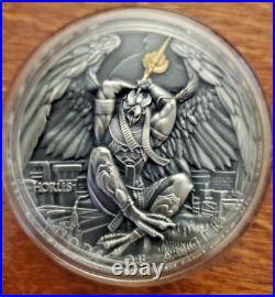 2020 Niue Horus Gods of Anger 2oz Antique silver coin